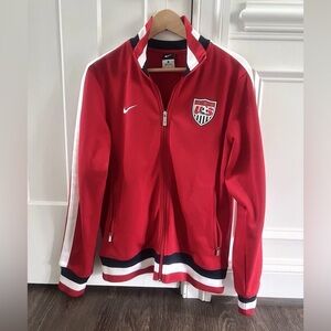 Nike Team USA Soccer Team Red Zip Up Track Jacket Men's Medium